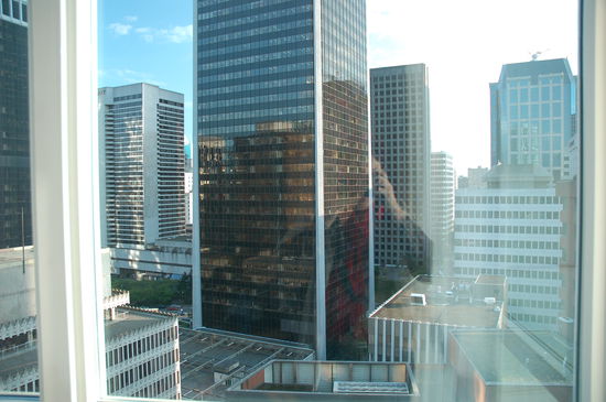 Die Aussicht von unserem Hotelzimmer aus