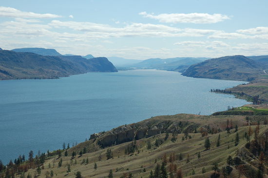 Schöne Aussicht am Kamloops Lake - aber komische Leute...