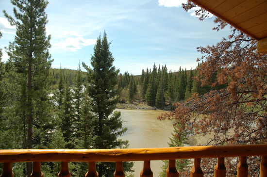 Der schöne Ausblick von der Veranda aus