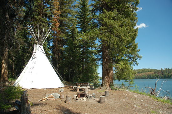 Die kleine Insel mit dem Tipi