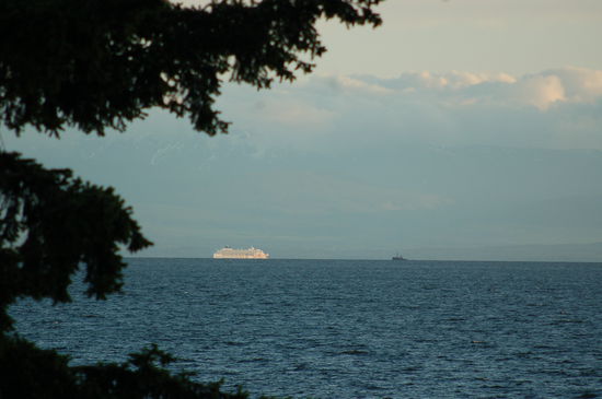 Die MS Norwegian Sun am Horizont ... snieff!