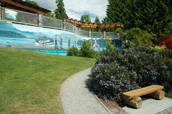 Die schöne Parkanlage von Gibsons