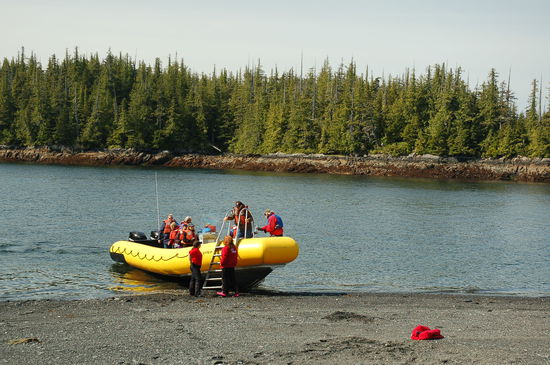 Ankunft auf der Regenwaldinsel