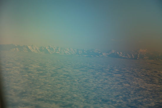 Ein letzter Blick auf die Alpenkette