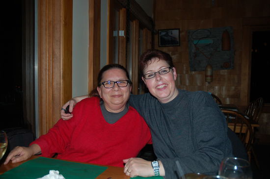 und Christiane und ich beim gemütlichen Dinner