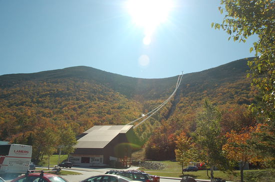 mit der Seilbahn gehts auf den Cannon Mountain