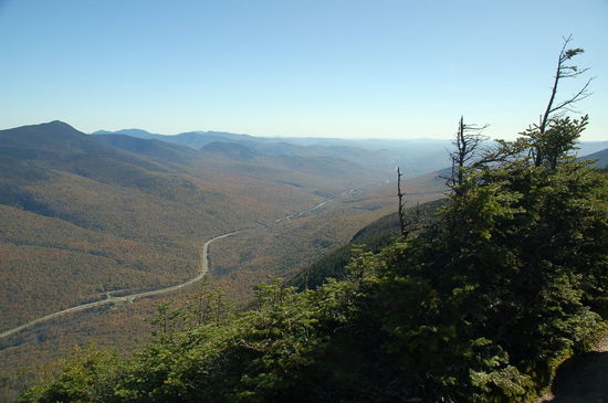 Südwärts die Franconia Notch hinunter