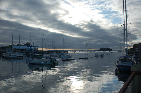 die Morgenstimmung ist idyllisch