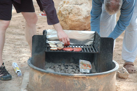 Leckeres brutzelt auf dem Grill...