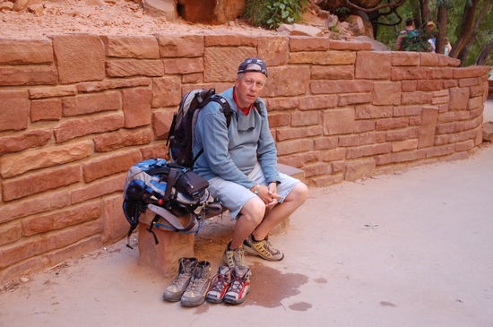 Nasse Füsse sind nichts für Jürg und mich