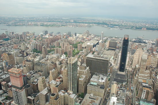 Blick über Chelsea zum Hudson River und im Hintergrund New Jersey
