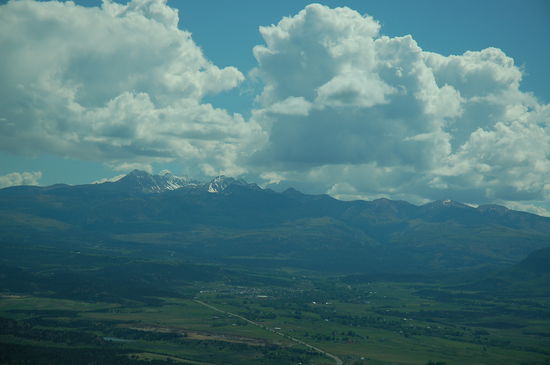 Blick gegen die Rocky Mountains