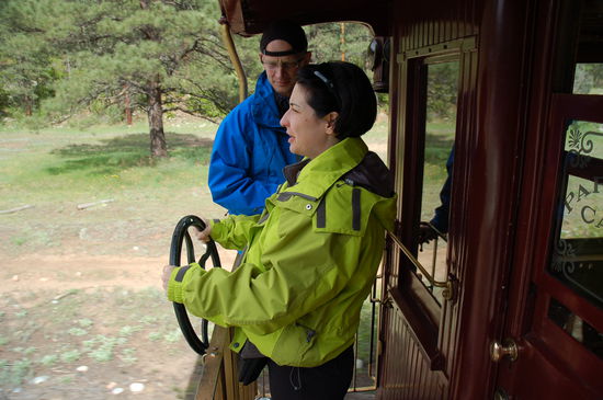 Evchen hilft mal steuern, damit wir den Weg nach Hause auch sicher finden!