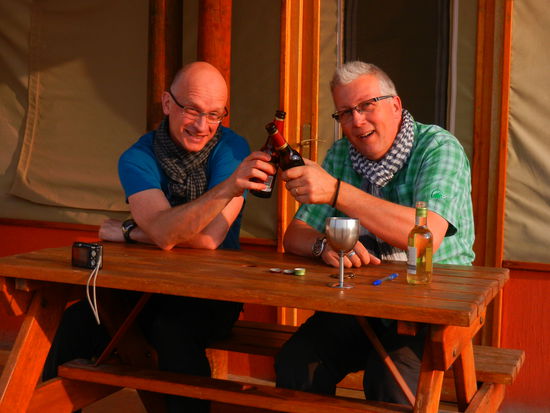 ein Bier nach einer langen Fahrt ist schon herrlich!