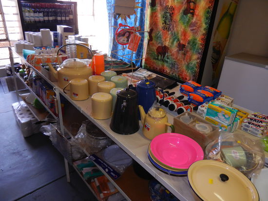 die Auslage im Shop ist definitiv praktisch ausgerichtet