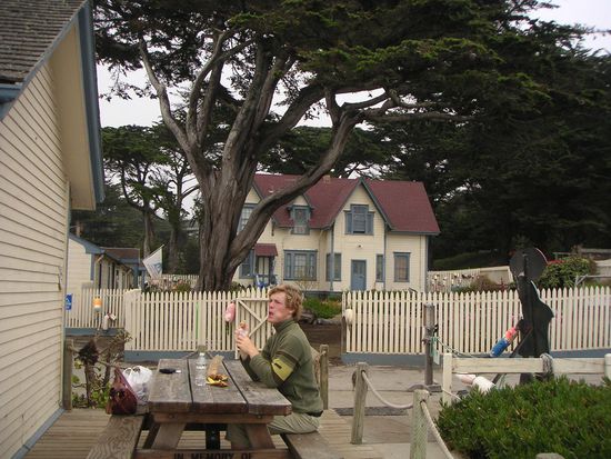 Picknick vor unserem Hostel...im richtigen Moment erwischt 