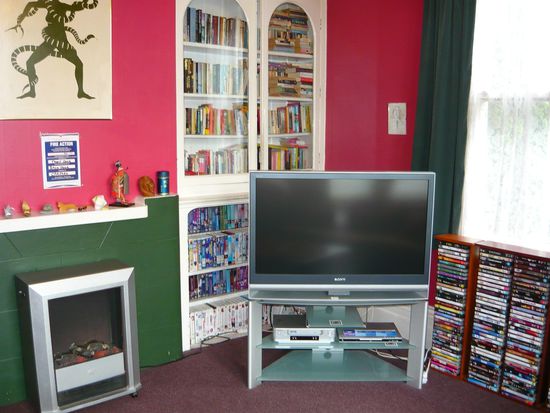 DVD-Sammlung und "Book Exchange"