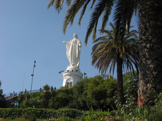 Virgin Mary on top of the Cerro San Cristobal - Santiago