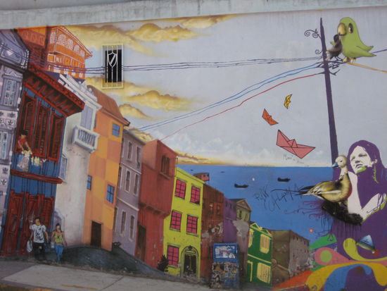 Graffiti of and in Valparaiso, Coast of Chile