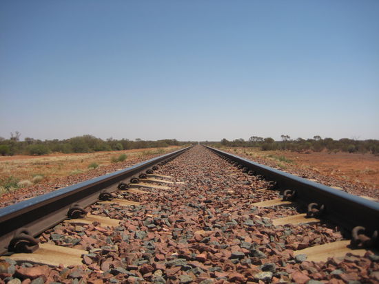 Ghan Train coming from far, far away, but very impressive if passing by.