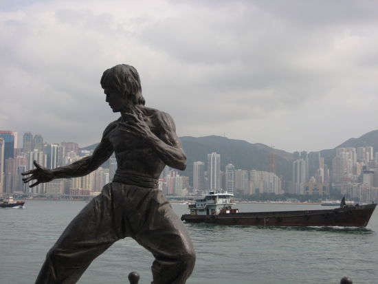 Avenue of Stars with a view to 
Hong Kong Island