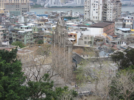 View from Monte Fort to the Ruins of the Church of St. Paul, Macau