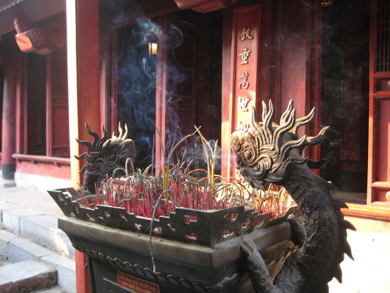 Inside the Temple of Literature, a place of peace, Hanoi, Vietnam