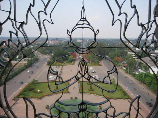 Inside the Patouxay Monument, on the very top of it.