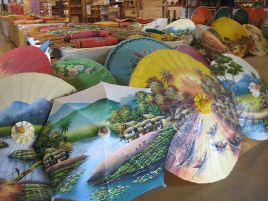 Umbrella art in Bo Sang (9km east of Chiang Mai)