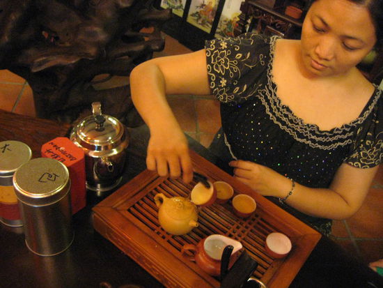 chinese teaceremonie in the Cheng Ho Tea House, Melaka