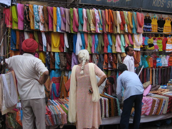 Shopping traditional clothes in all colours