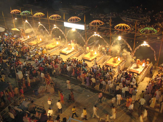 Daily festival for Shiva, Varanasi, India