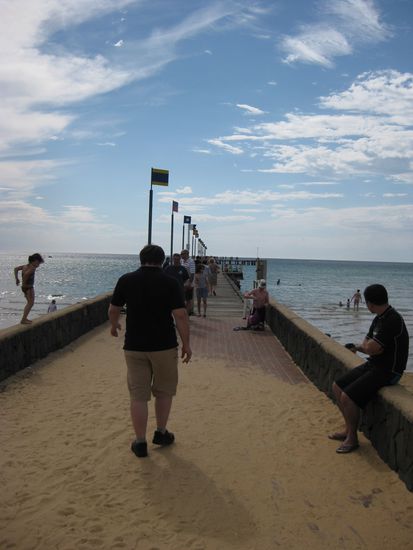 Steg auf die "Port Phillip Bay" raus (Strand in "Frankston")