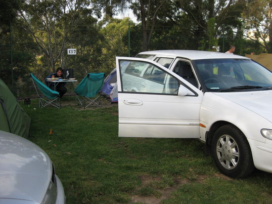 unser mickriger Platz in Melbourne