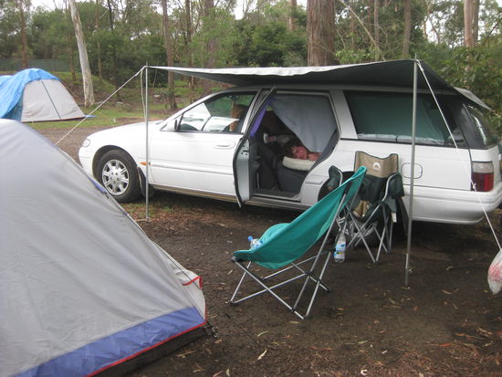 Unser Platz auf dem Lane Cove Campingplatz