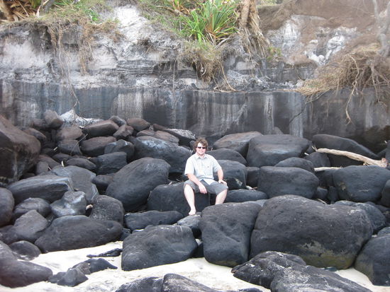 Micha am Strand in "Rainbow Beach"