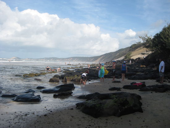 Am Strand in "Rainbow Beach"