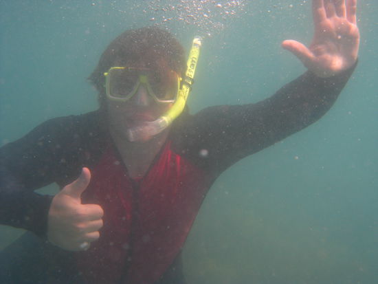 Micha am Schnorcheln...