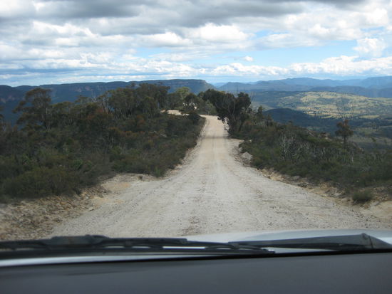 Schotterstrasse zum Lookout...