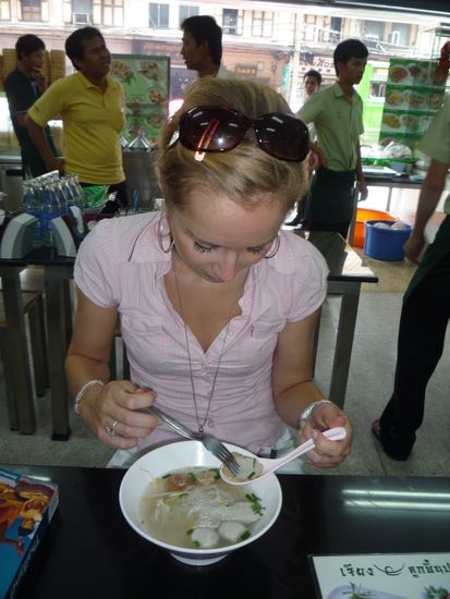 Zur Belohnung gabs undefinierbare Kloepse...naja, der Hunger triebs rein!