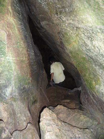 Unser Fuehrer ging voraus in die Dunkelheit.