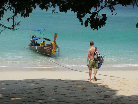 Dazu charterten wir ein Longtailboot mit eigenem Fahren...Luxus pur, yeah!