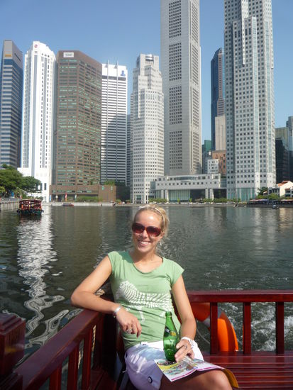 Wir liessen die Skyline Singapurs hinter uns...