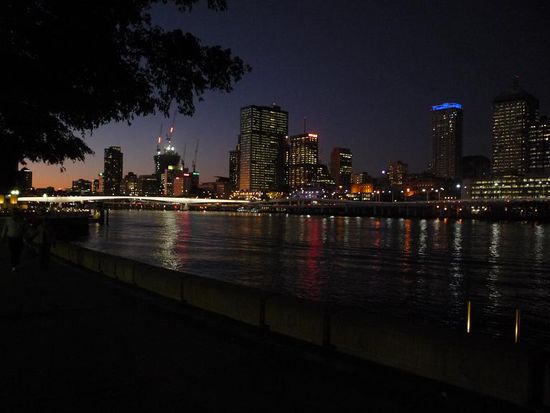 Unseren letzten Abend in Brisbane genossen wir wieder in den Southbanks.