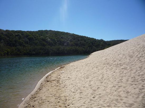 und hatten den See samt Duene fuer uns.