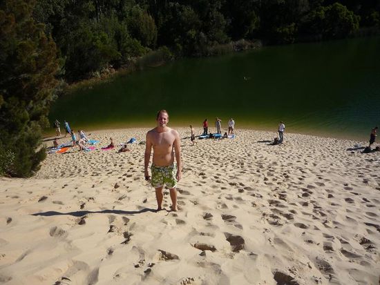 Als wir nicht mehr ganz so alleine waren, erklommen wir die Duene.