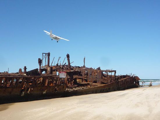 ...einem Anfang des 20.Jh. gestrandeten Hospitzschiffes.