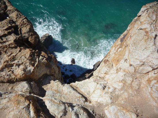 Dort unten entdeckten wir Delphine und Wale.