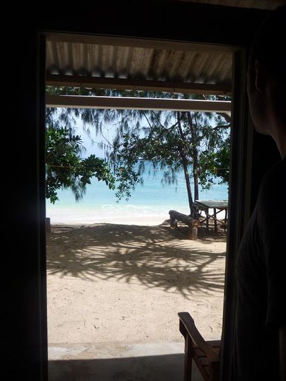 ...mit schoenem Strandblick.