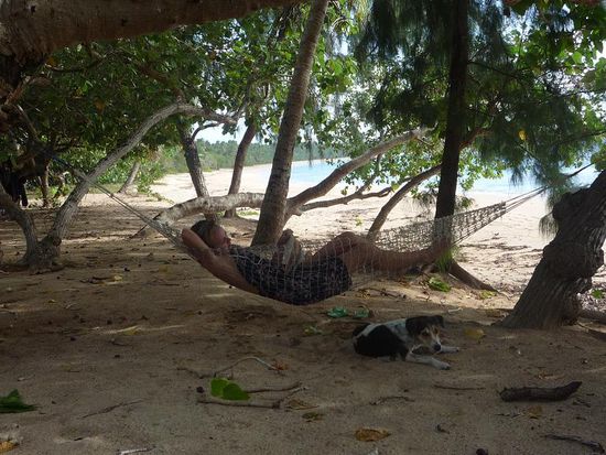 Nach einem stressigen Strandtag muss dann auch mal Zeit für Entspannung sein...